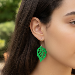 Leaf-Shaped Earrings N7