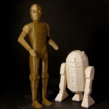 Modello 3D Low-Poly R2D2 e C3PO Vesione per mono estrusore