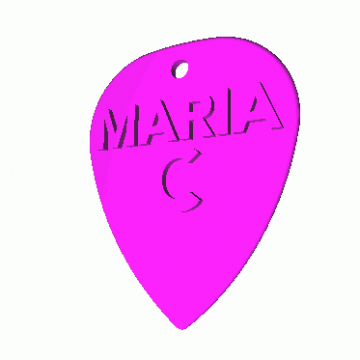 Plettro Standard Maria con lettera iniziale