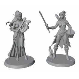 Barda Elfa Femenina DnD modelos 3d