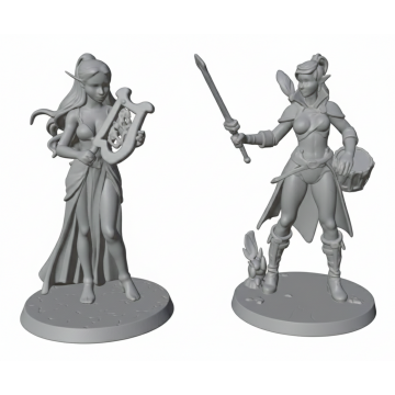 Barda Elfa Femenina DnD modelos 3d