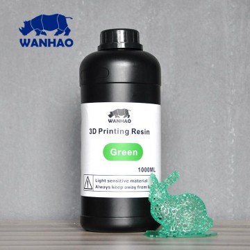 Wanhao resina UV per stampante 3D 1000 ml Verde