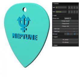 Guitar Pick Maker 3D Printing Free App