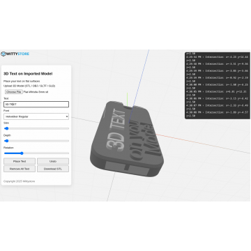 3D Text on Imported 3D Models - Free online tool