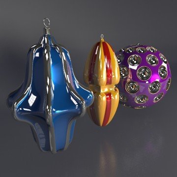 Xmas ornaments set