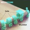 Train toy with corks