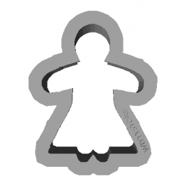 Cookie Cutter Ginger woman 3D Model