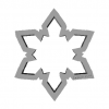 Cookie Cutter Snowflake 3D Model