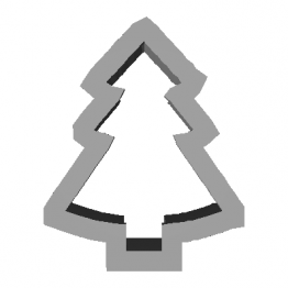 Cookie Cutter Christmas Tree 3D Model