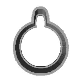 Cookie Cutter Christmas Bauble 3D Model