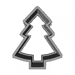 Cookie Cutter Christmas Tree 3D Model