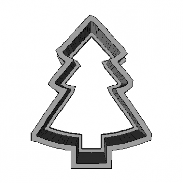 Cookie Cutter Christmas Tree 3D Model