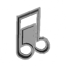 Cookie Cutter Musical Notes 3D Model