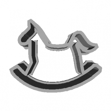 Cookie Cutter Rocking pony 3D Model