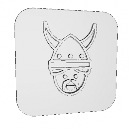 Stamp Viking Man 3D Model