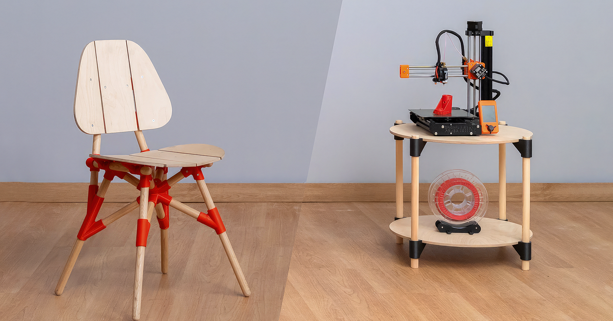 Diseño de muebles con impresión 3D y madera image Wittystore