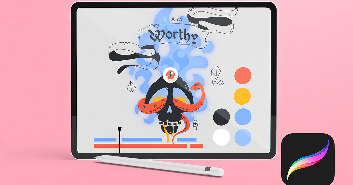 Animación con técnicas mixtas en Procreate - cover image