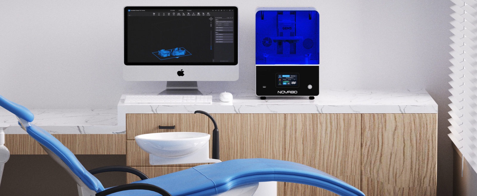 Nova3D Gem3 Desktop Dental 3D Printer - Wittystore