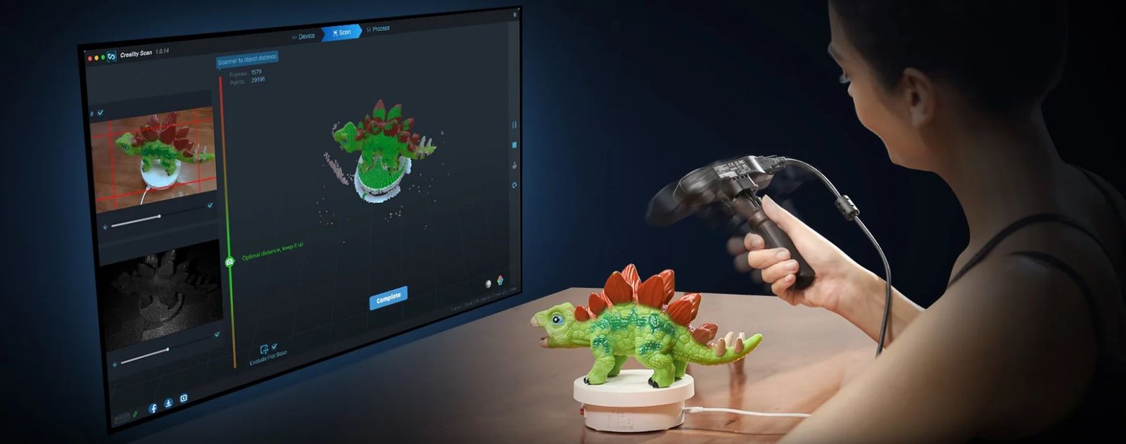 Creality scanner Ferret Pro in use