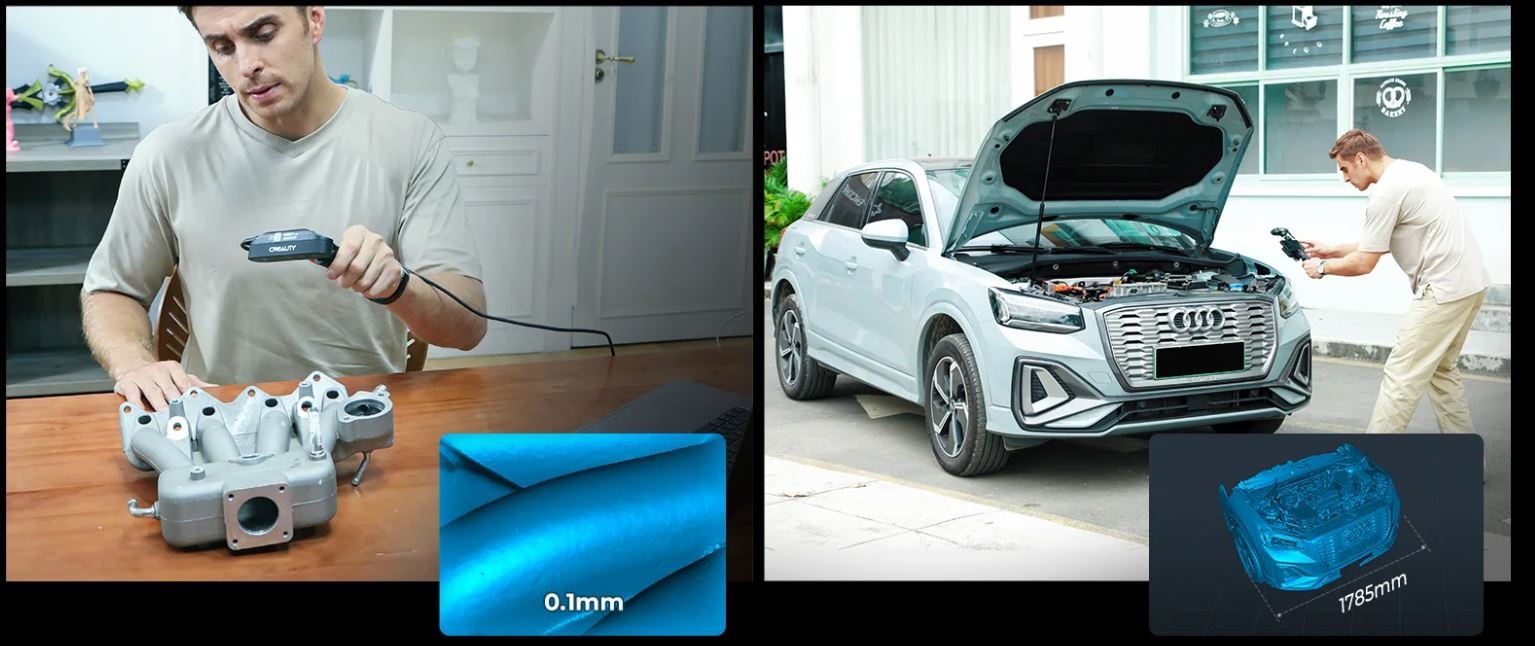 Scanner 3D for big items like car parts