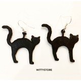 Black Cat Earrings